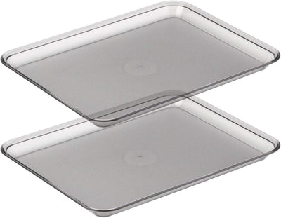 Graef 0000011 Tablett für Allesschneider, Kunststoff, 18 x 24 cm, transparent (2er Pack)