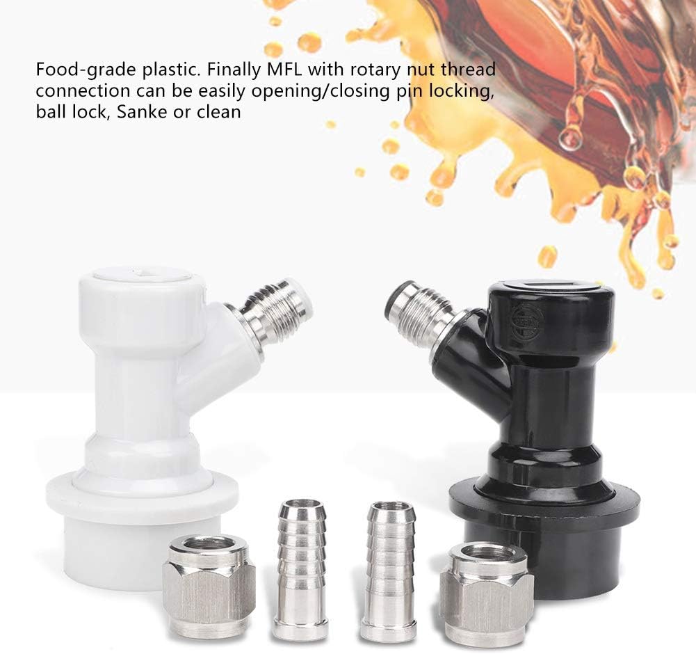 Keg Anschluss Plastic Ball Lock, MAGT 4PCS-Ball-Lock-Anschluss Keg-Armatur Wein Bier Making Home Bre