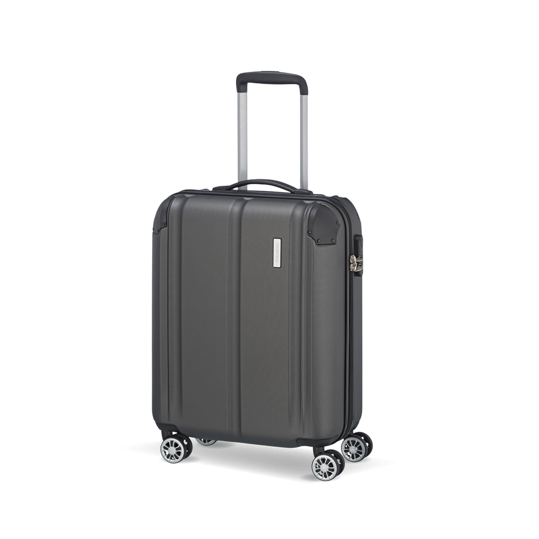 travelite 4-Rad Handgepäck Koffer erfüllt IATA Bordgepäckmass, Gepäck Serie CITY: Robuster Hartschal