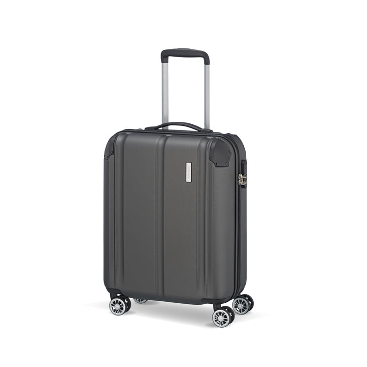travelite 4-Rad Handgepäck Koffer erfüllt IATA Bordgepäckmass, Gepäck Serie CITY: Robuster Hartschal