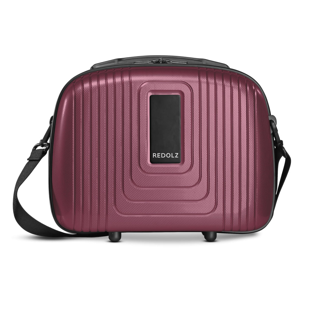REDOLZ Hartschalen Handgepäck Kosmetik-Koffer | Stabiles Beauty-Case mit Aufsteckfunktion |34 x 17 x