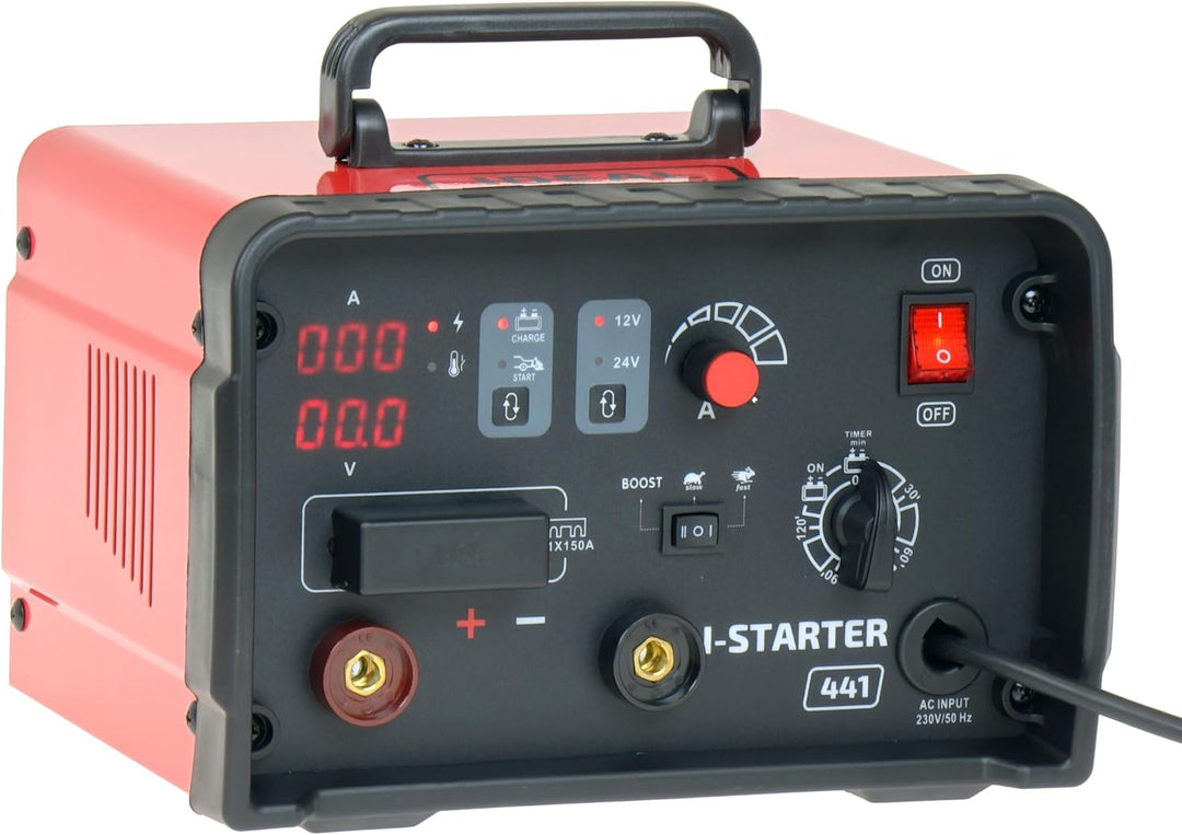 Ideal I-Starter 841 Batterieladegerät mit Starthilfe 12/24V 80A – Inverter Profi-Ladegerät für AGM,