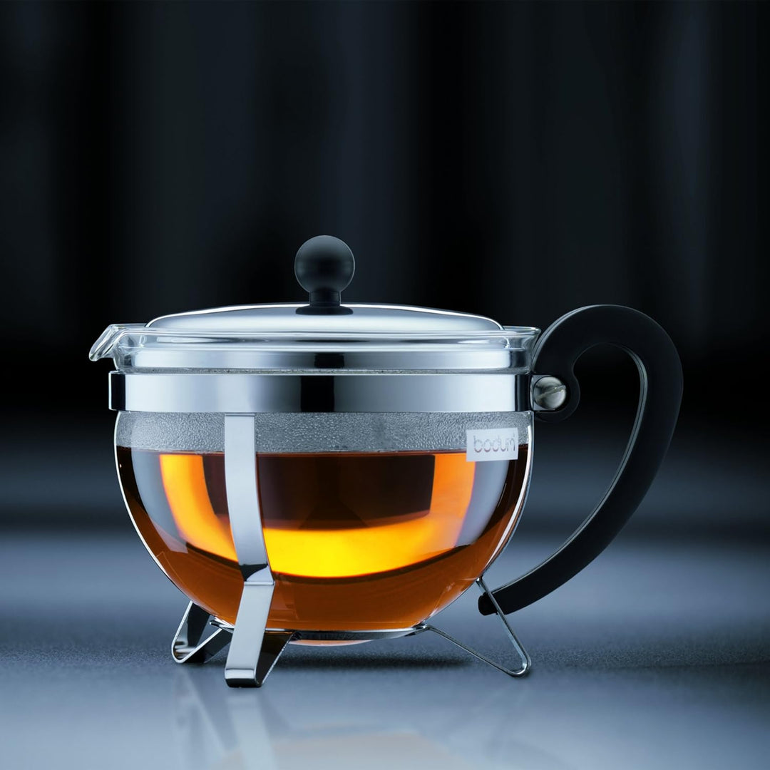 Bodum CHAMBORD Teebereiter (Edelstahlfilter, Edelstahldeckel, 1,0 liters) glänzend 1 L Shiny, 1 L Sh