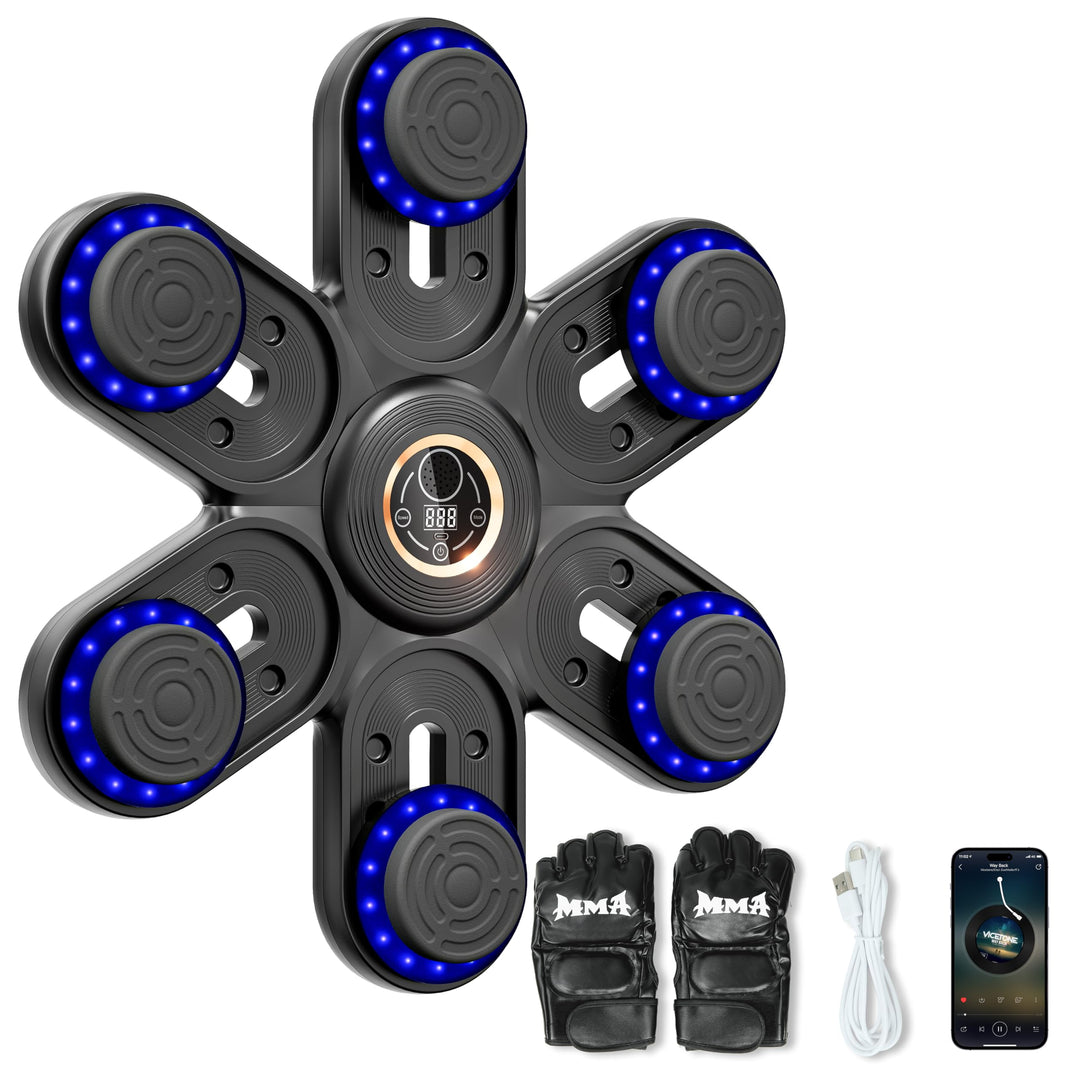 Sportneer Music Boxing Machine – Boxmaschine mit Musik, mit Handschuhen & beweglichen Schlagpads, Wa
