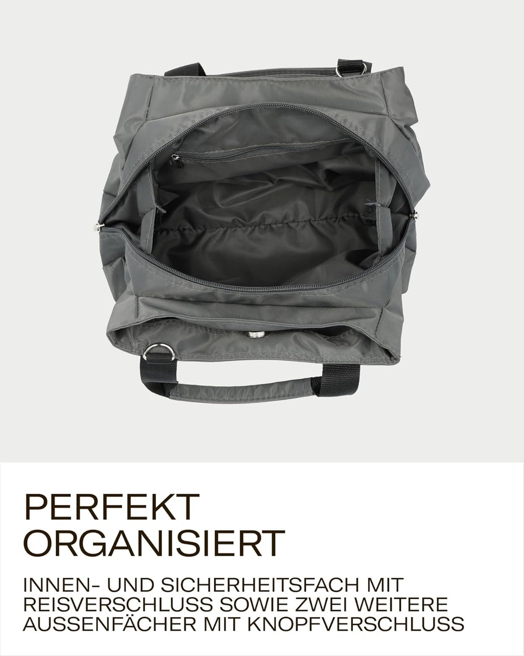 Picard Damen Henkeltasche HAPPY aus Nylon Klein, Mittel | mit Magnetverschluss | Henkeltasche | Allt