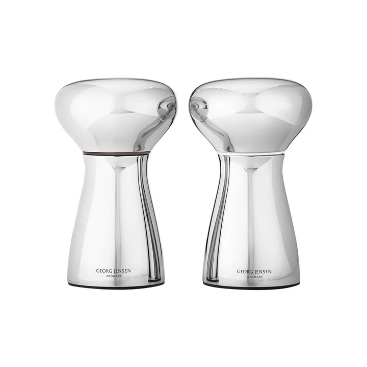 Georg Jensen GJ 224322 Bistro Salz Pfeffermühle Set aus 2 Stück, Edelstahl, stainless steel, 1,12 x