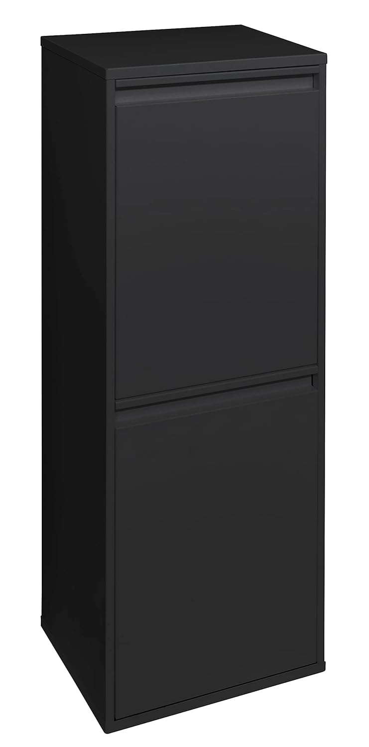 ARREGUI Basic CR206-B Recycling Abfalleimer/Mülleimer aus Stahl, Mülltrennsystem mit 2 entnehmbaren