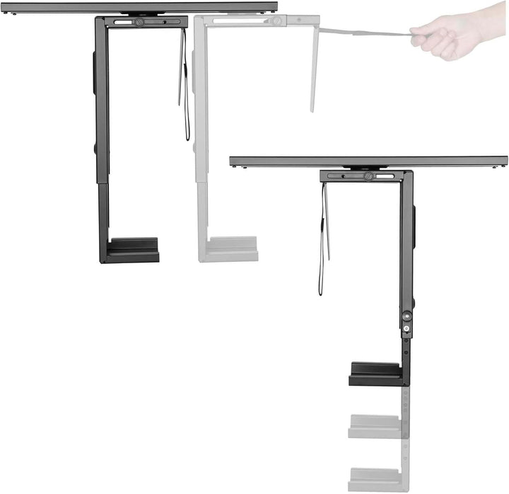 Wiltec Untertisch PC-Halterung mit Gleitschiene 360° Schwenkbar für Computer-Gehäuse bis 10kg, mit G
