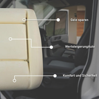 CHROMEMASTER - Kompatibel mit VW T4 Caravelle 1990-2003; Schaumstoff für den Autositz, Sitzschaum fü