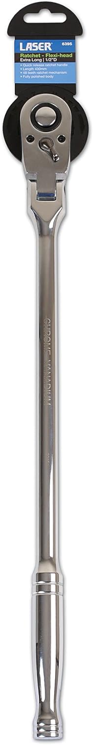 Laser 6395 Flexi-Head/Extralange Ratsche, 1,27 cm Durchmesser