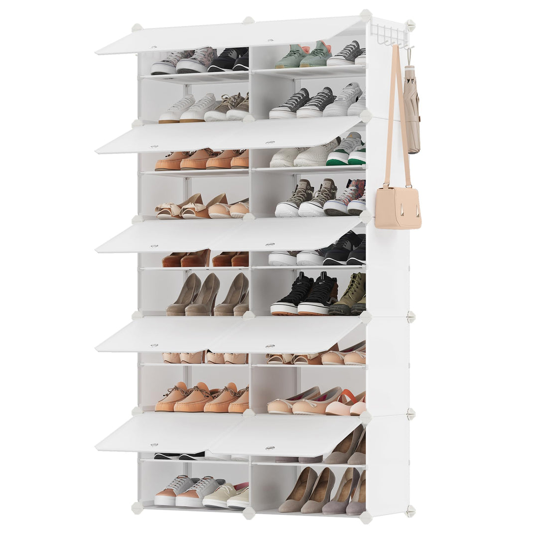 SONGMICS Schuhregal, Schuhschrank, für Garderobe und Eingangsbereich, anpassbar, 10 Fächer, für bis