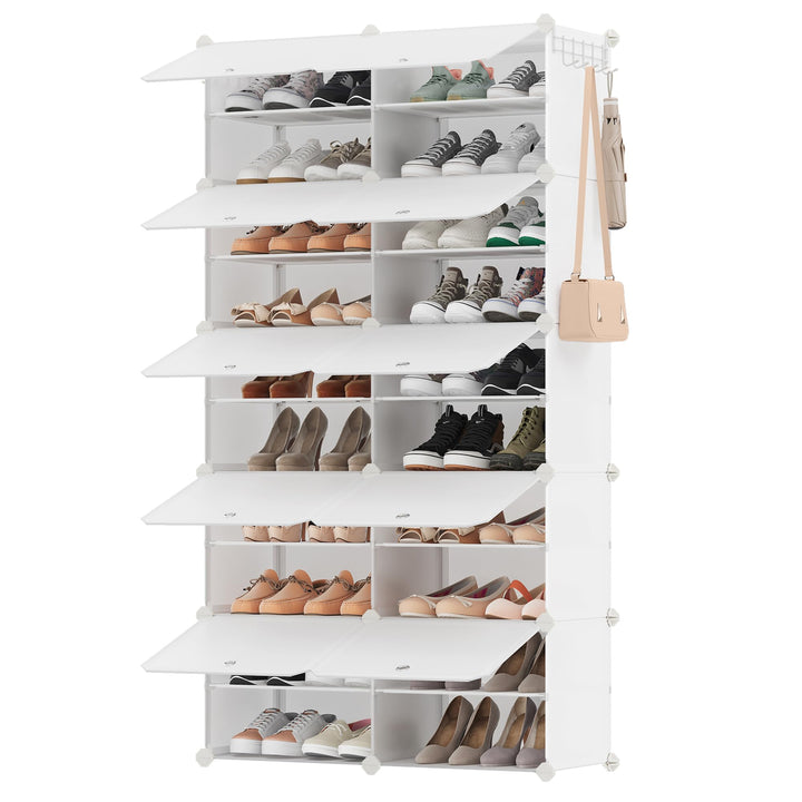 SONGMICS Schuhregal, Schuhschrank, für Garderobe und Eingangsbereich, anpassbar, 10 Fächer, für bis