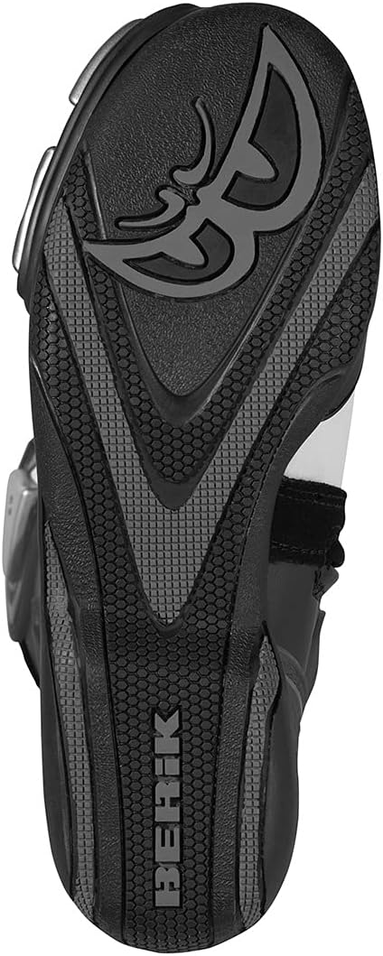 Berik Losail Motorradstiefel, schwarz/weiss, 48 48 EU Schwarz Weiss, 48 EU Schwarz Weiß