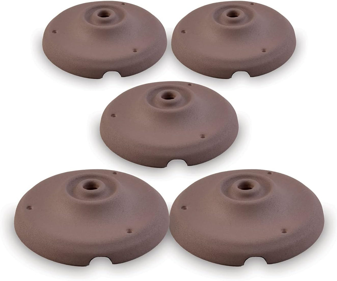 AMARCORDS - 5 Rosetten aus Porzellan für Pendelleuchten mit farbig gewölbten Keramikgehäusen BLAU KA