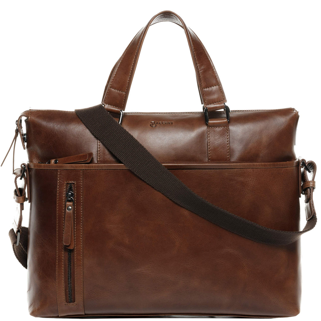 BACCINI Laptoptasche LEANDRO aus Premium Leder I Business-Tasche gross für Herren 15 Zoll extra Lapt