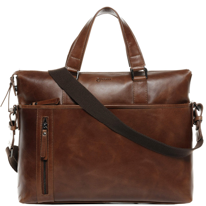 BACCINI Laptoptasche LEANDRO aus Premium Leder I Business-Tasche gross für Herren 15 Zoll extra Lapt