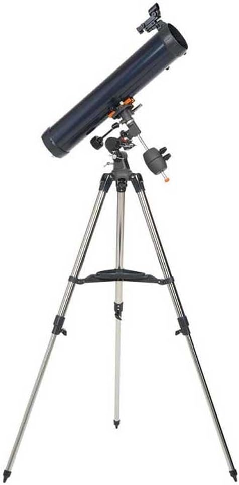 Celestron 31035 AstroMaster 76EQ Newtonsches Spiegelteleskop - mit Zwei Okularen, höheneinstellbarem