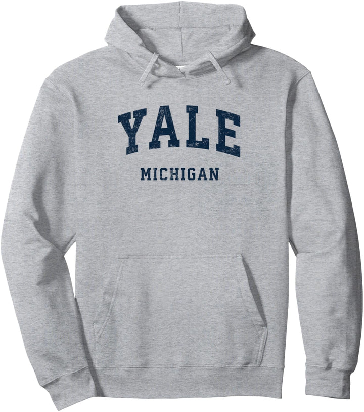 Yale Michigan MI Sportdesign im Vintage-Stil Pullover Hoodie