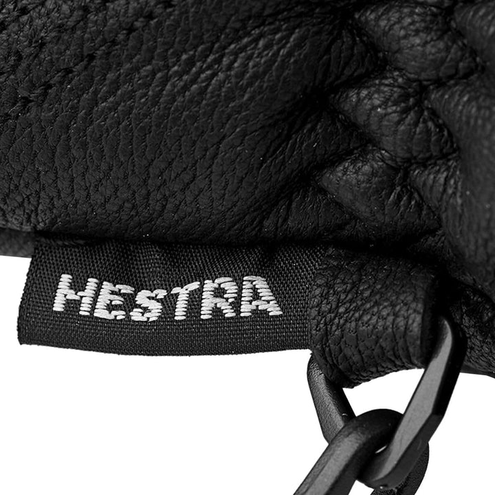 Hestra Winter-Skihandschuhe: Herren und Damen Leder-Box-Fäustlinge für kaltes Wetter Schwarz 5, Schw