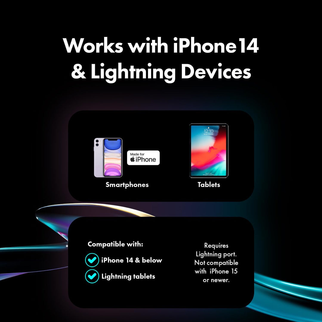Movo NanoMic Dual Lightning Wireless Mikrofon für iPhone 14 und darunter - Lavalier-Mikrofon für iPh