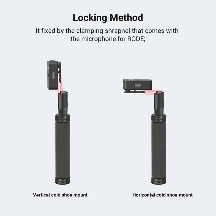 SMALLRIG Handadapter Holder Interview Grip Interview Mikrofon Griff Adapter für RODE Wireless Go II-