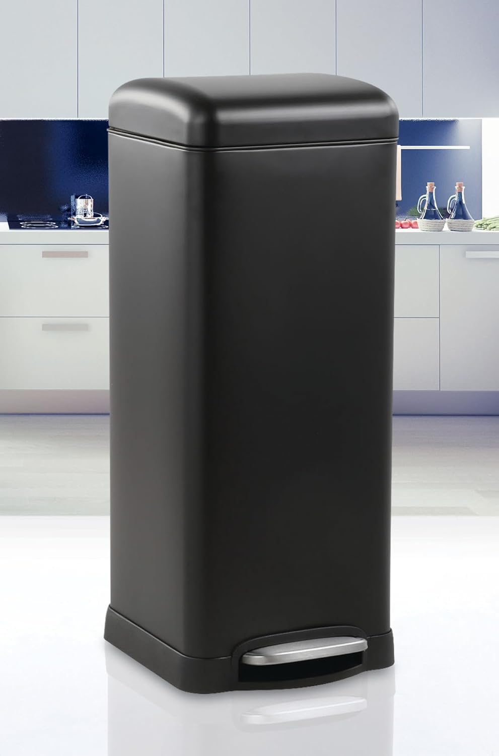 Tarrington House Mülleimer mit Softclose, 30 L, 34 x 28 x 68 cm, Schwarz