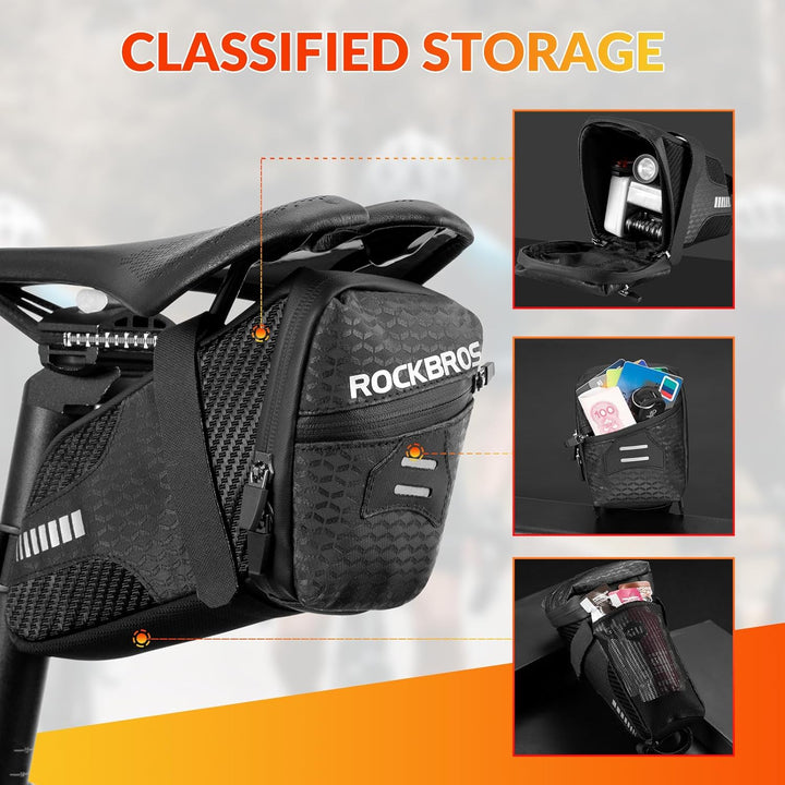 ROCKBROS Fahrrad Satteltasche Fahrradsitz Tasche für MTB Rennrad Faltrad ca.1,5L