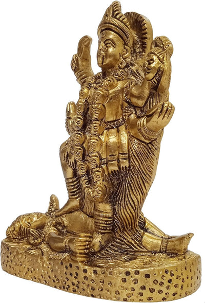 Purpledip Messing Idol Durga (Kali, Parvati oder Adishakti): seltene Sammlerstück-Statue (12411)