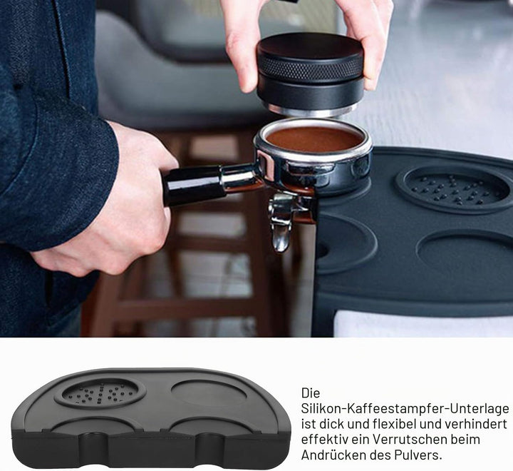 Siebträger Zubehör, 51mm Barista Zubehör, WDT Tool, 51mm Tamper Set & Kaffeeverteiler Mit Leveler, D