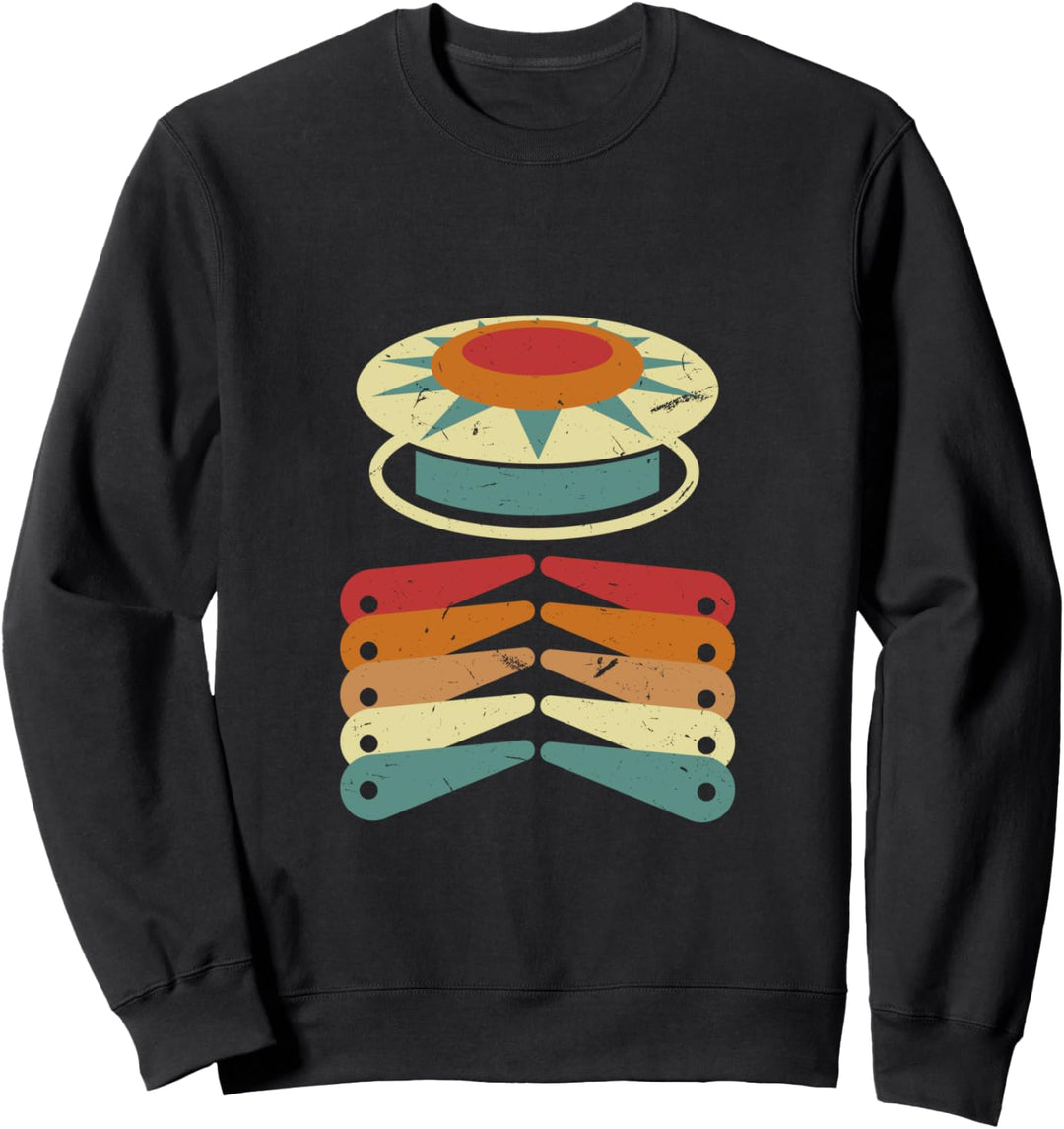 Retro Pinball Bumper Design | Classic Arcade Gamer Gift Sweatshirt