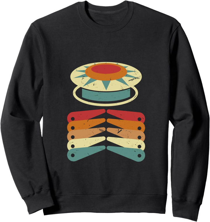 Retro Pinball Bumper Design | Classic Arcade Gamer Gift Sweatshirt