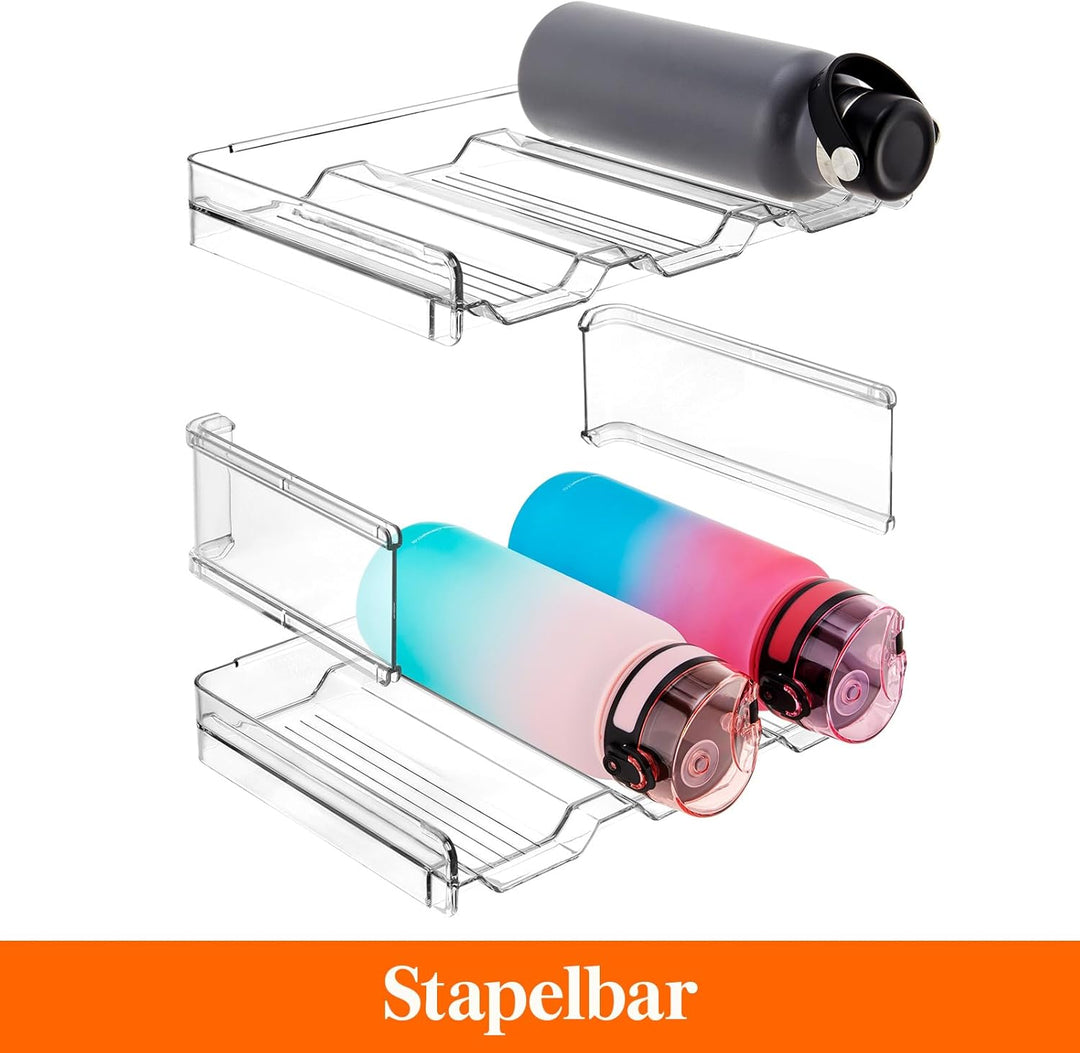 Lifewit Stapelbarer Flaschenhalter Weinflaschen Halter Weinregal Wein, Gefrierschrank, Vorratskammer