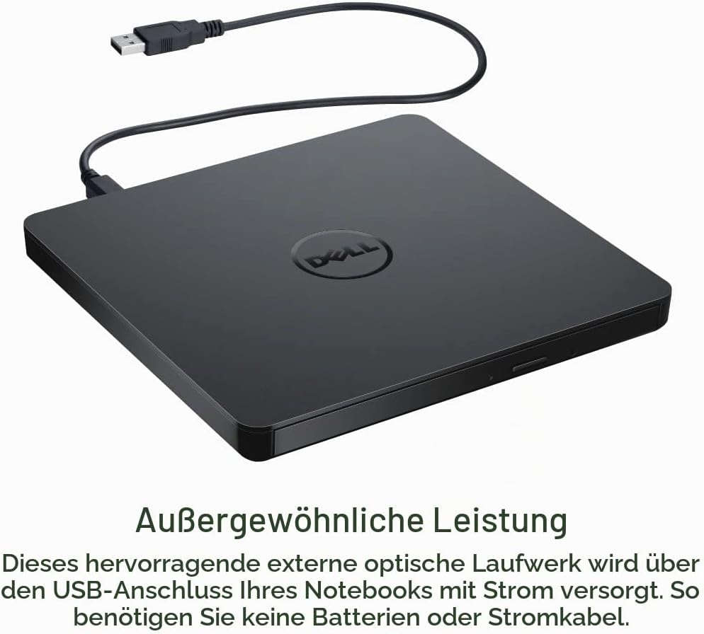 Dell Slim DW316 - Laufwerk - DVD+-RW (+-R DL) DVD-RAM - 8x8x5x - USB2.0 - extern - für Inspiron 14 5