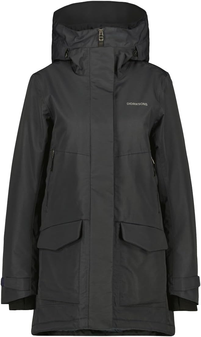 Didriksons Frida Damen Parka 7 32 Schwarz, 32 Schwarz