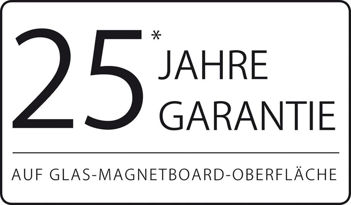 SIGEL GL157 kleine Premium Glas-Magnettafel 30 x 30 cm schwarz hochglänzend, TÜV geprüft, einfache M