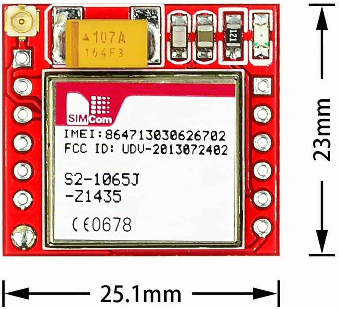 ARCELI 2 x GPRS GSM Module, Breakout Modul TTL serielle Schnittstelle 3.7~4.2V Quad-Band 850/900/180
