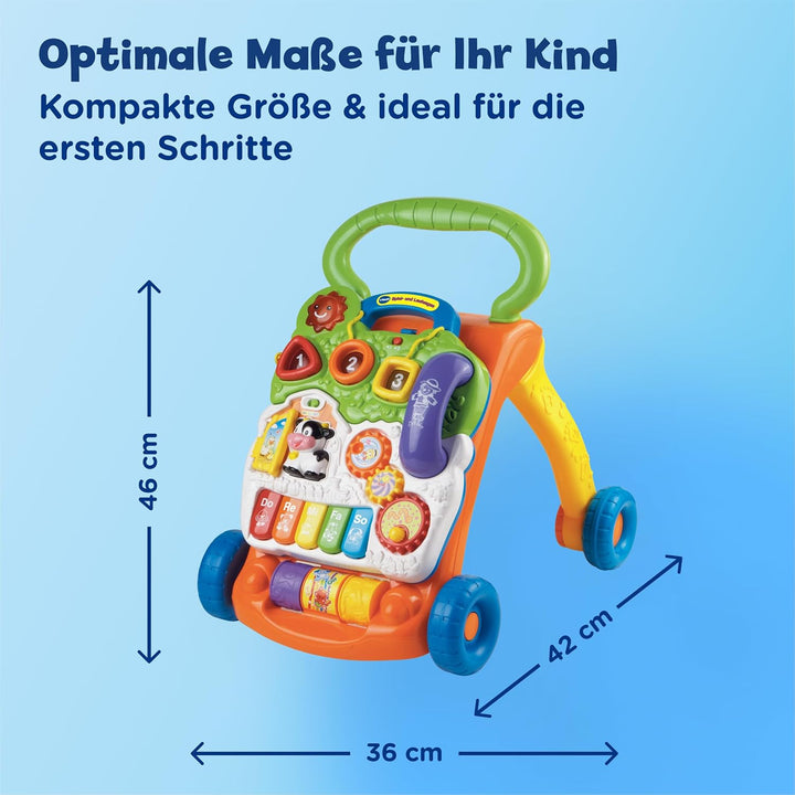 VTech Baby 80-077064 - Spiel und Laufwagen, Normalverpackung, Bunt-Grün/Orange