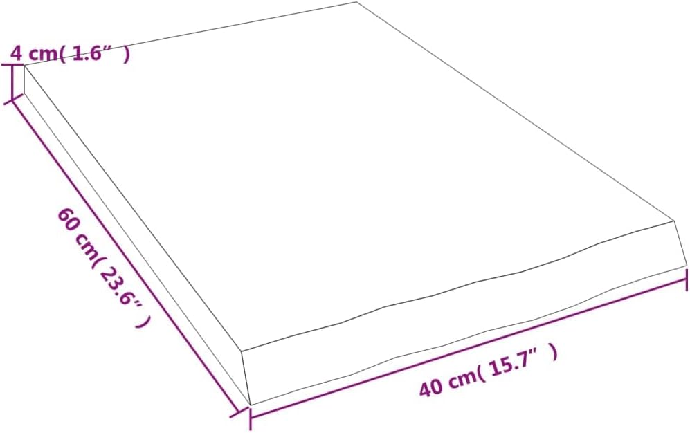 vidaXL Waschtischplatte, Multifunktional Arbeitsplatte mit Naturkante, Waschtischkonsole Tischplatte