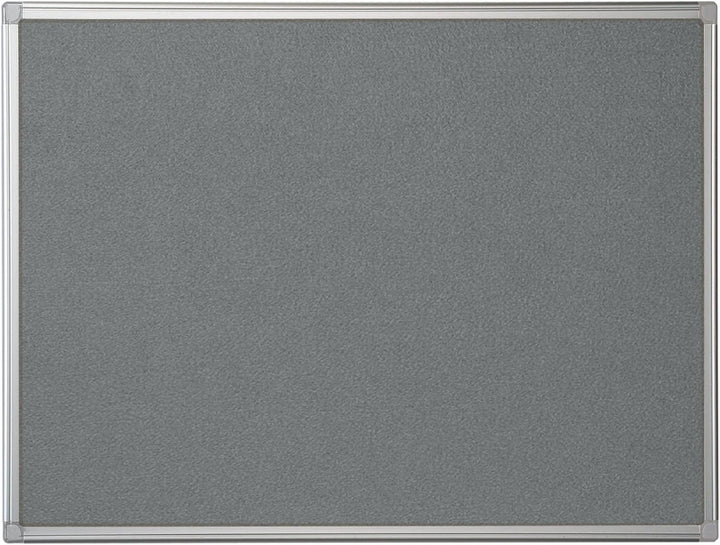 Bi-Office FA0242170 Pinnwand Maya, Filztafel Mit Aluminiumrahmen, Graue Filzoberfläche, 60 x 45 cm G