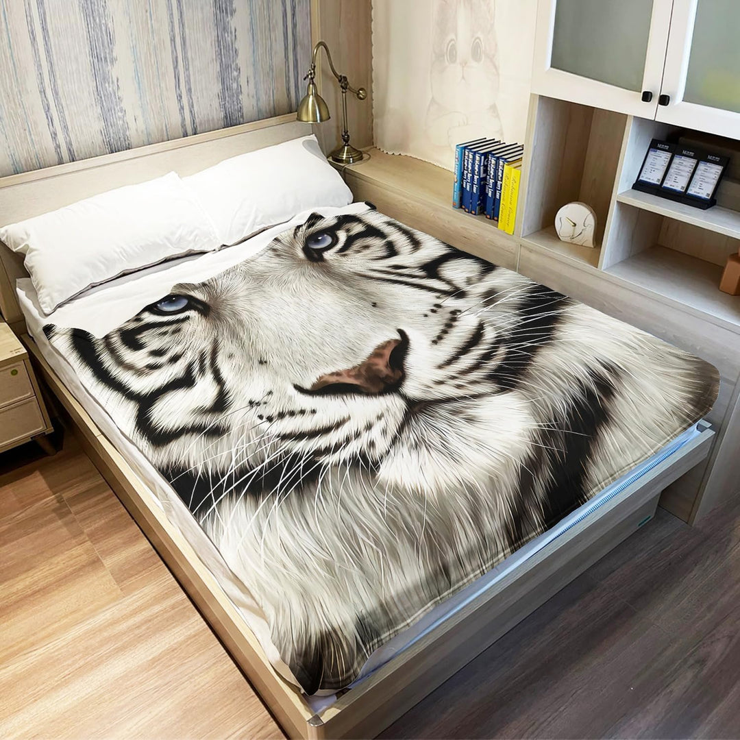 YISUMEI Decke 150x200 cm Kuscheldecken Sanft Flanell Weich Fleecedecke Bettüberwurf Weisses Gesicht