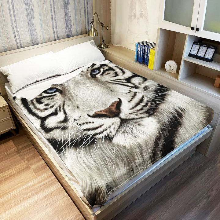 YISUMEI Decke 150x200 cm Kuscheldecken Sanft Flanell Weich Fleecedecke Bettüberwurf Weisses Gesicht
