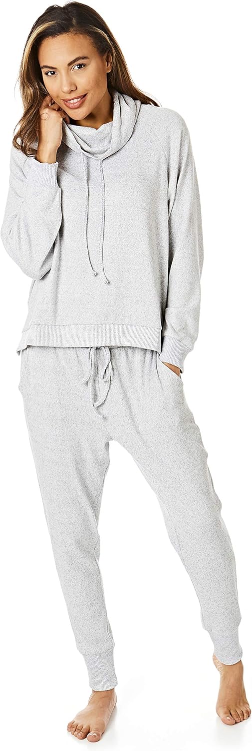 Light & Shade Pretty Woman Superweicher Snit-Zweiteiler-Pyjama für Damen, bequeme, warme, weiche Lou