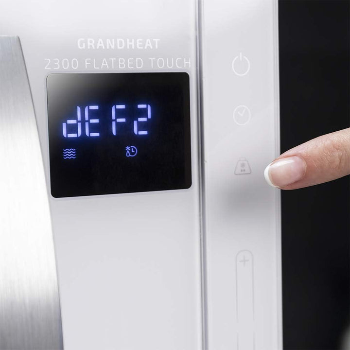 Cecotec Mikrowelle ohne Platte GrandHeat 2300 Flatbed Touch White. Fassungsvermögen 23 Liter, Leistu