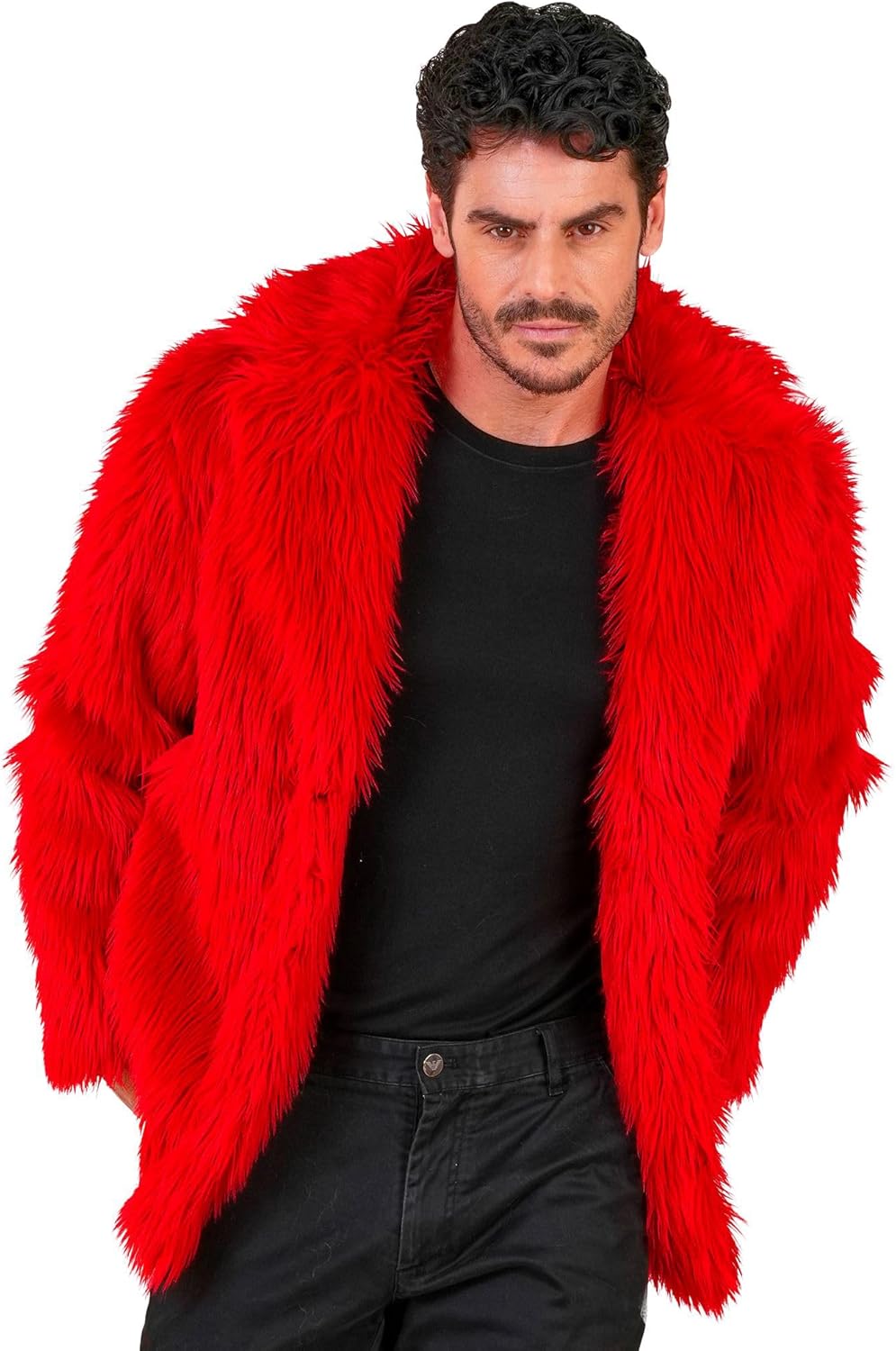 W WIDMANN MILANO Party Fashion - Kunstfell-Jacke für Damen und Herren, Plüschjacke, Kostüm, Party Ou