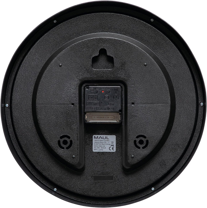 Maul Wanduhr MAULjump Ø 30,5 cm | stilvolle Funkuhr mit Mineralglas | automatische Zeiteinstellung |