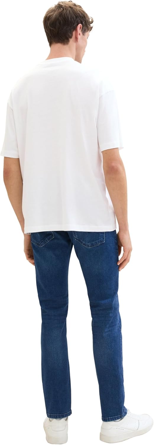 TOM TAILOR Denim Herren Piers Slim Jeans mit Stretch 30W / 30L 10120 - Used Dark Stone Blue Denim, 3