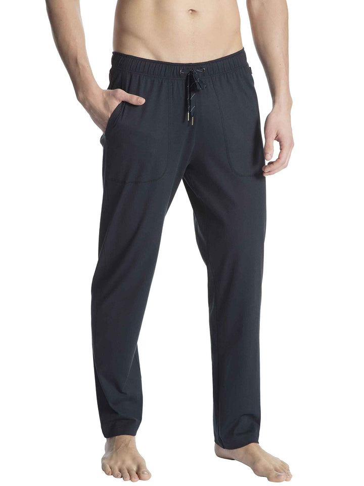 CALIDA Remix Basic Sleep Hose Herren, 100% Baumwolle, mit Seitentaschen 46-48 Dark Sapphire, 46-48 D