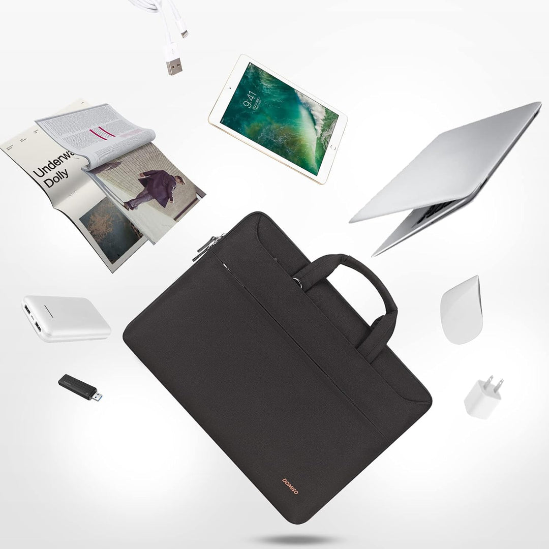DOMISO 14 Zoll Wasserdicht Laptop Tasche Aktentasche Schultertasche Notebooktasche für 14" Lenovo Id