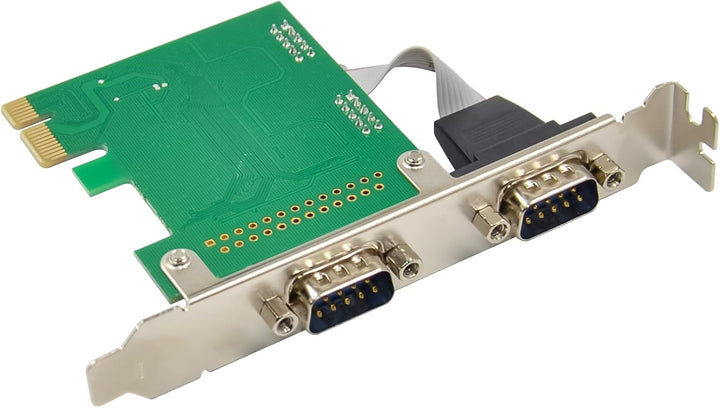 InLine PCIe Schnittstellenkarte, 2X Seriell RS-232, COM-Port, AX99100, Low-Profile, für Windows & Li