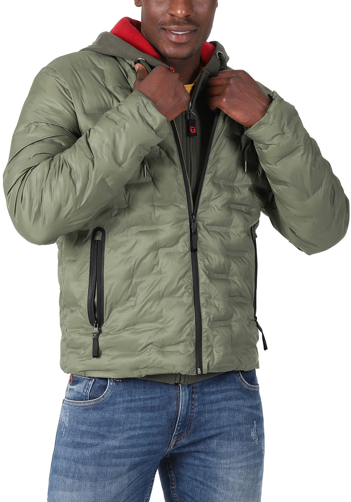 Timezone Herren Bonded Jacket 4 S grey olive, S grey olive